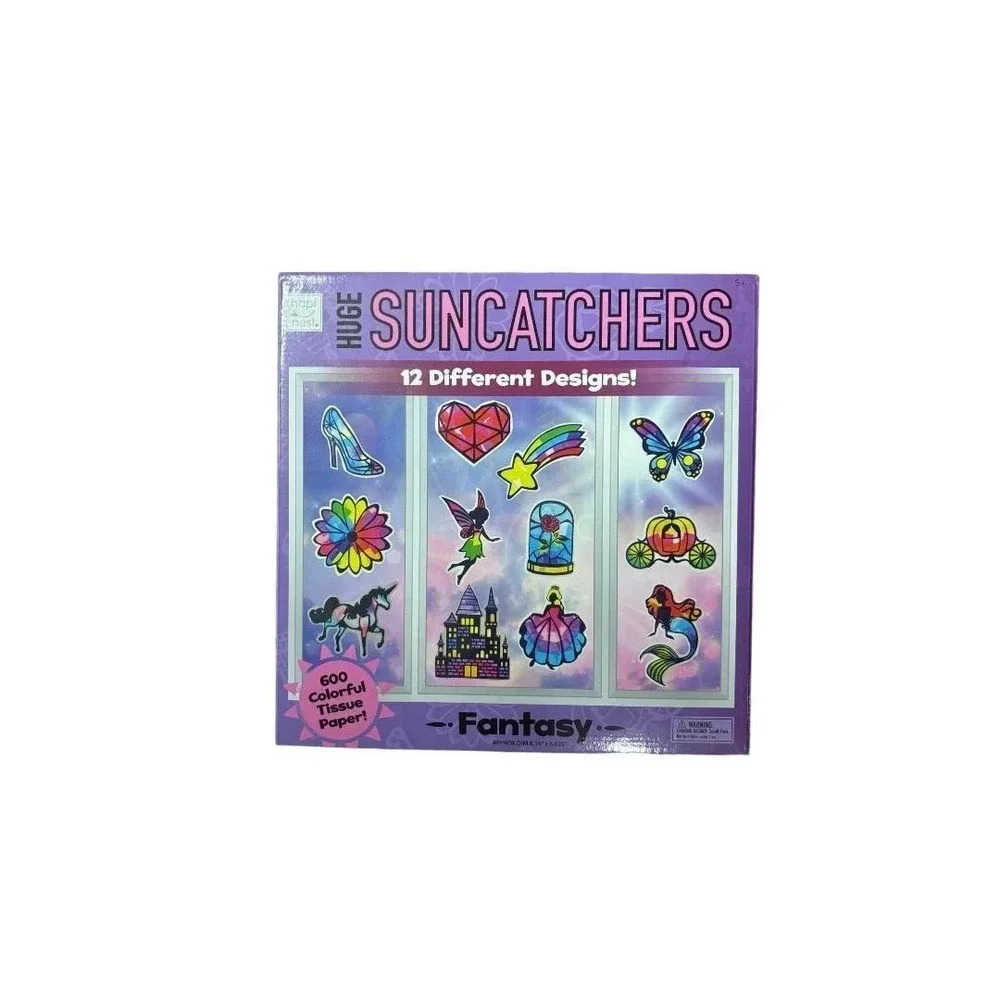 Hapinest Fantasy Suncatchers Window Art Craft Kit For Kids‎ 5 & Up